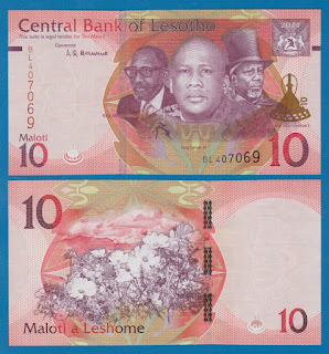 L4 LESOTHO 10 MALOTI UNC 2021 (P-W26)