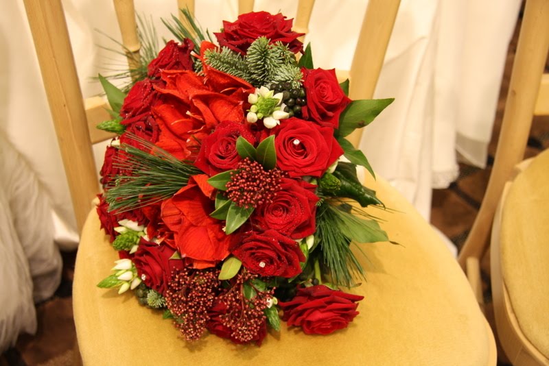 My second offering is this seriously festive Christmas wedding bouquet which