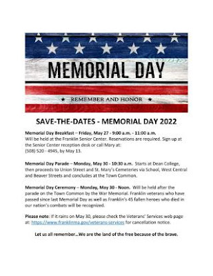 Memorial Day 2022 - Weekend event schedule - Save-the-Dates