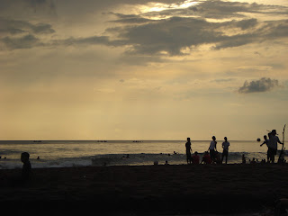 sunset at brawa beach canggu