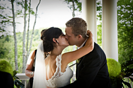 It's been awhile since there has been a black white and green wedding on