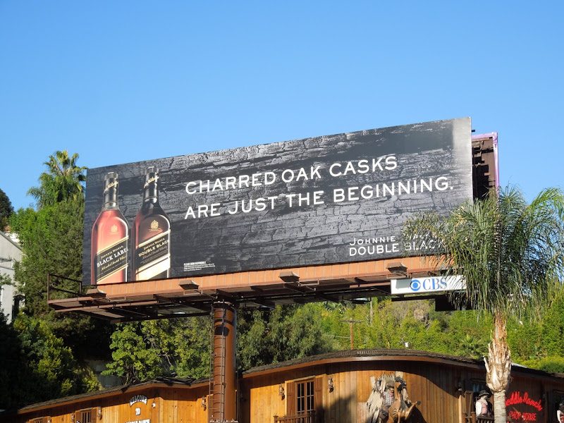 Charred Oak casks Walker Double Black billboard