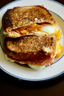 Hard Boiled Egg and Bacon Grilled Cheese: Savory Sweet and Satisfying