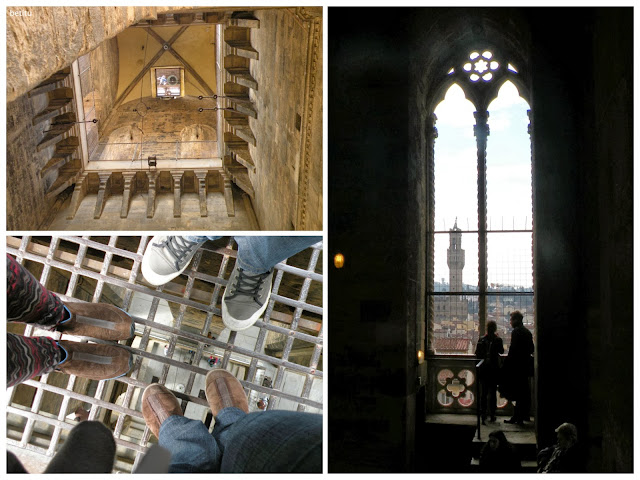 Collage of pics inside il Campanile