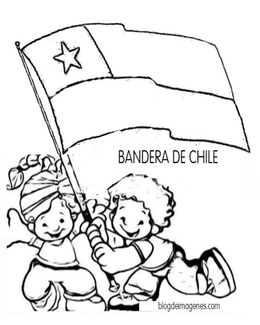 COLOREAR BANDERA CHIILENA