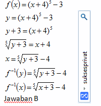 Cara Mengerjakan Invers Fungsi X Pangkat Suksesprivat