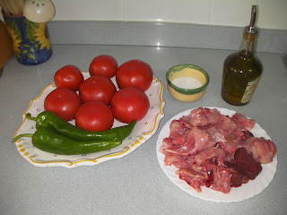 Ingredients for Rabbit in tomato sauce