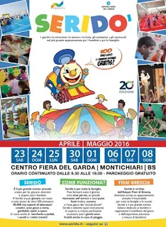 Seridò 2016 la grande festa dei bambini   dal 23 aprile all'8 maggio Montichiari (BS)