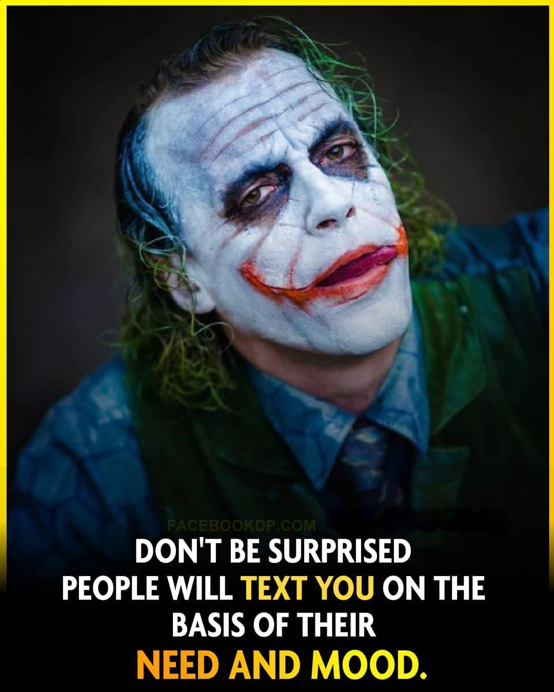 Angry Joker DP with Attitude Quotes for WhatsApp Status