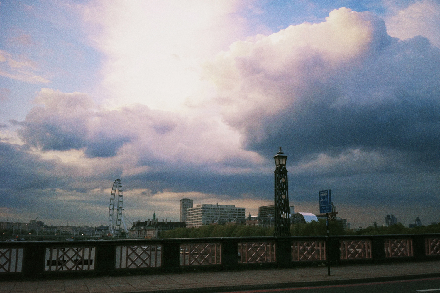 Shining Clouds and the Bridge in London