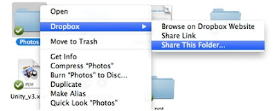 Cara  Melakukan Sharing File DropBox 