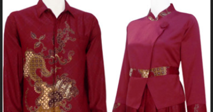 Model Baju Gamis Batik Kombinasi Polos 