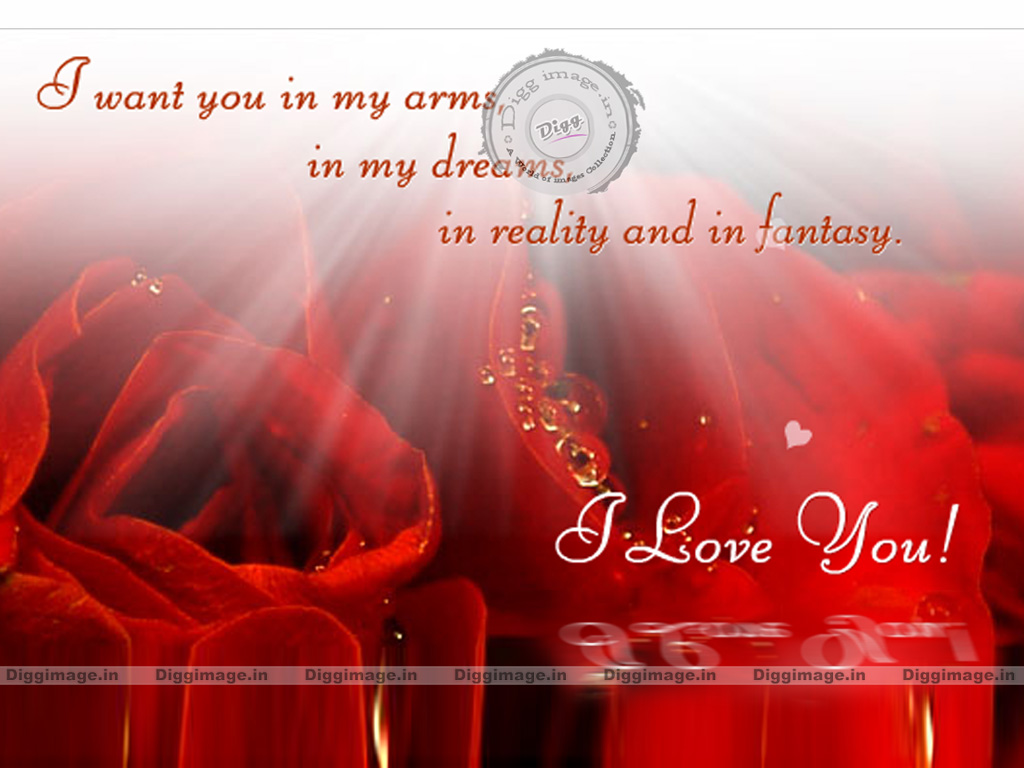 Happy valentine day wallpaper with the quotations I want you in my ...