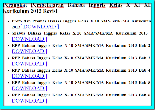 RPP K13 SMA BAHASA INGGRIS KELAS 10 11 12