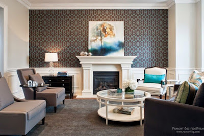 motif wallpaper rumah untuk ruang tamu