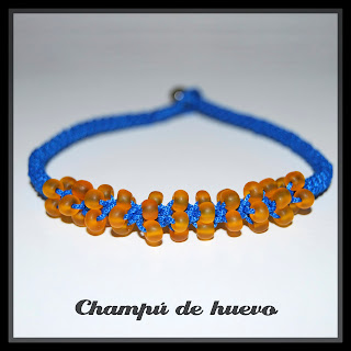 Pulsera redonda bolas naranjas