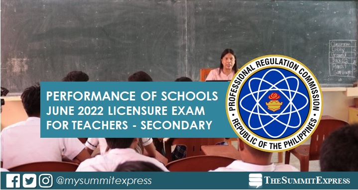 June 2022 LET Result: Performance of schools Secondary