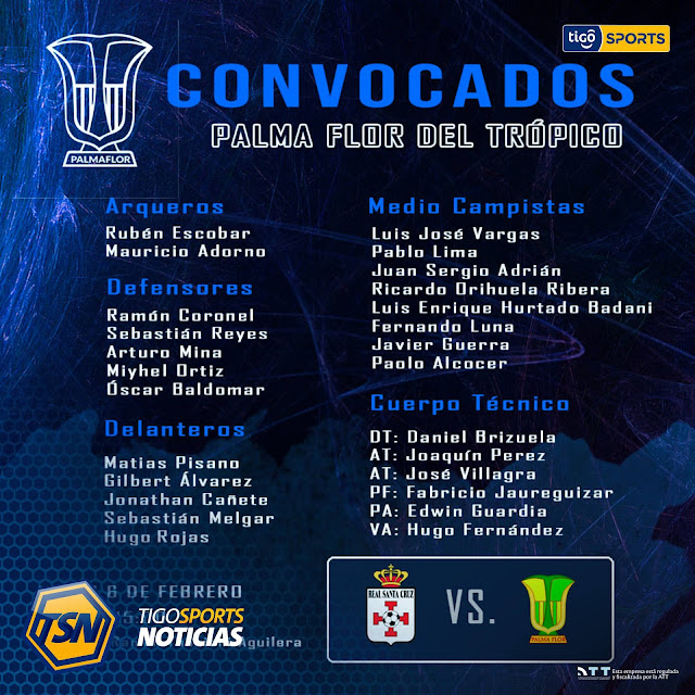 Alineaciones Real Santa Cruz vs Atletico Palmaflor