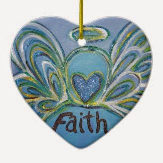 Faith Angel Word Ornament