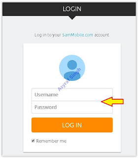 sammobile log in form