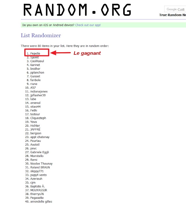 Résultat du tirage au sort du concours Olixar Vista