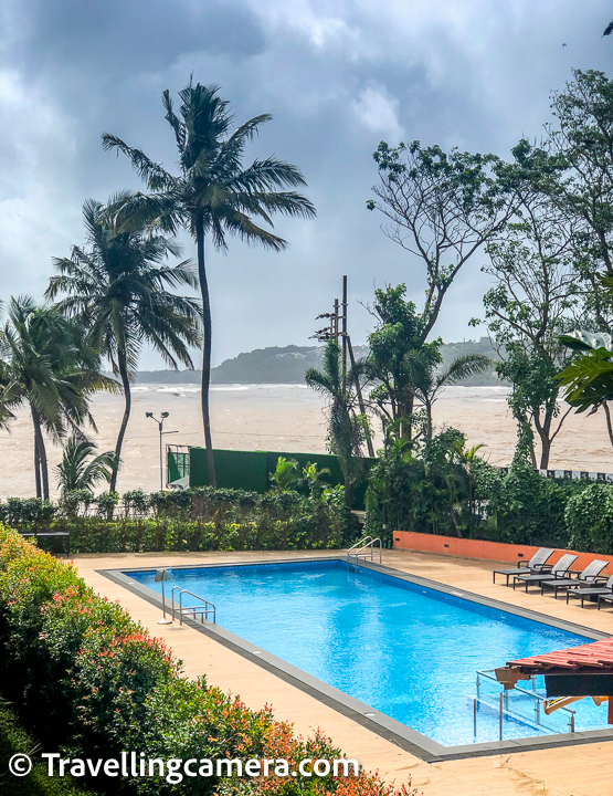 Goa Marriott Resort & Spa has another pool which you see in above photograph. This is pool is bigger than the other one and probably a little deep.