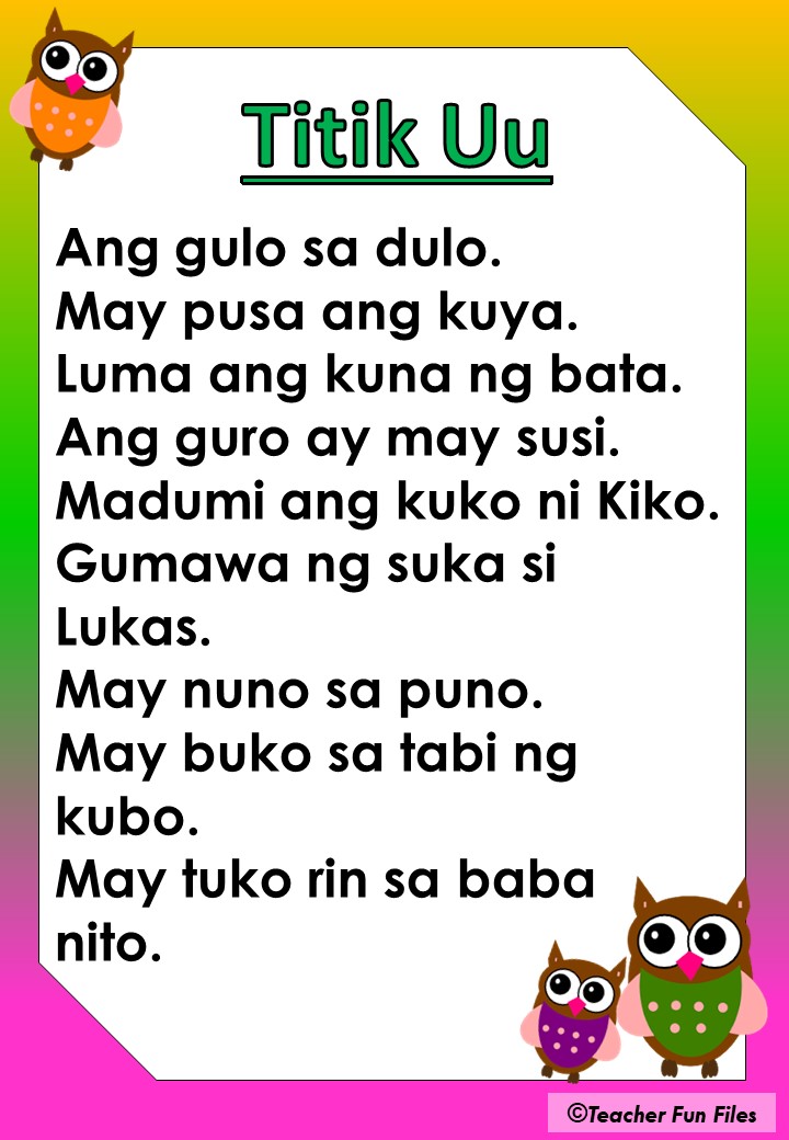 teacher fun files filipino reading passages 16