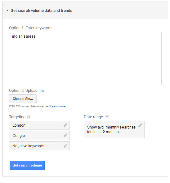 get search volume data and trends