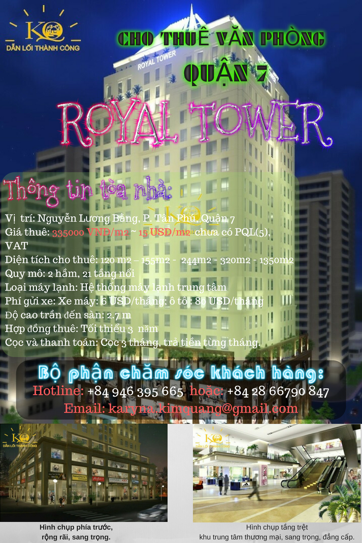 Cho thuê văn phòng quận 7 Royal Tower