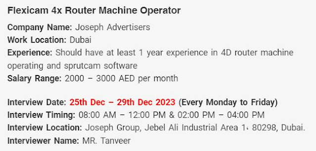 Jobs Interviews In Dubai, Sharjah, Abu Dhabi