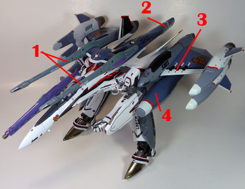 Macross Frontier VF-25F Messiah Tornado pack  Outer-Space Use Armament weapon position