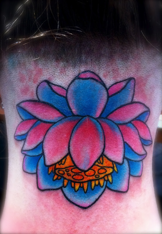 Lotus on the back of Head/ neck. Thanks Darci! title=