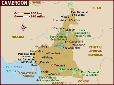 Resultado de imagen de cameroon map cia