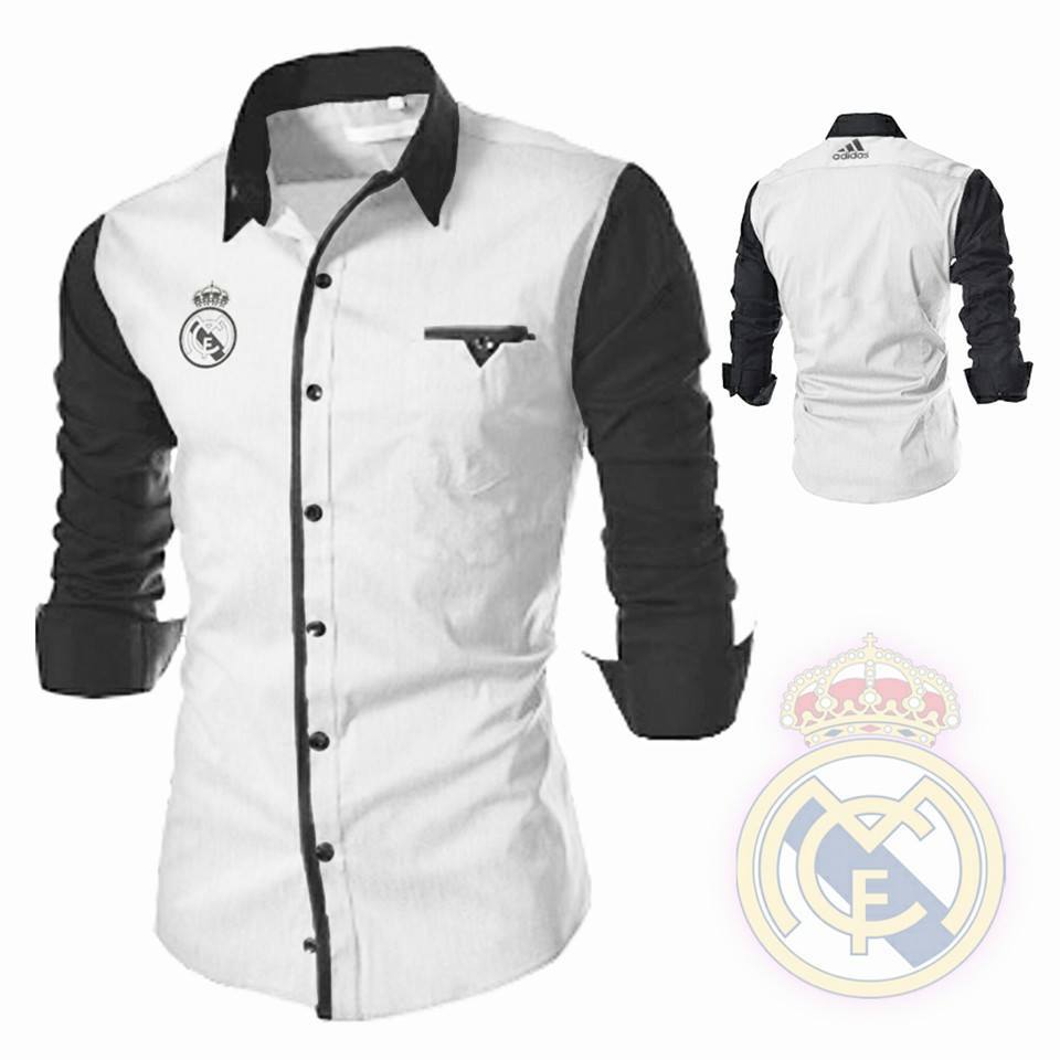 Kemeja Bola Real Madrid Putih Hitam Jual Jaket Distro Tas Bola