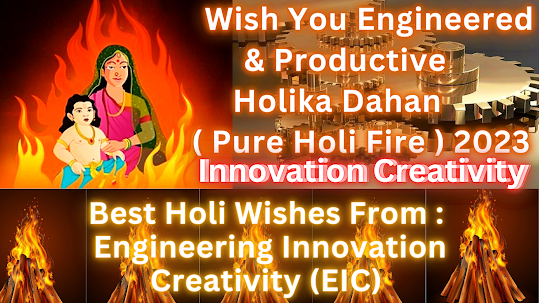 Wish You Engineered & Productive Holika Dahan ( Pure Holi Fire ) 2023