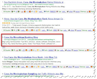 Cara Jitu Menaikkan Ranking Blog ala sukmagie