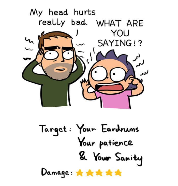 Hilarious Illustrations Depict How A Two-Year-Old Can Hurt Its Parents