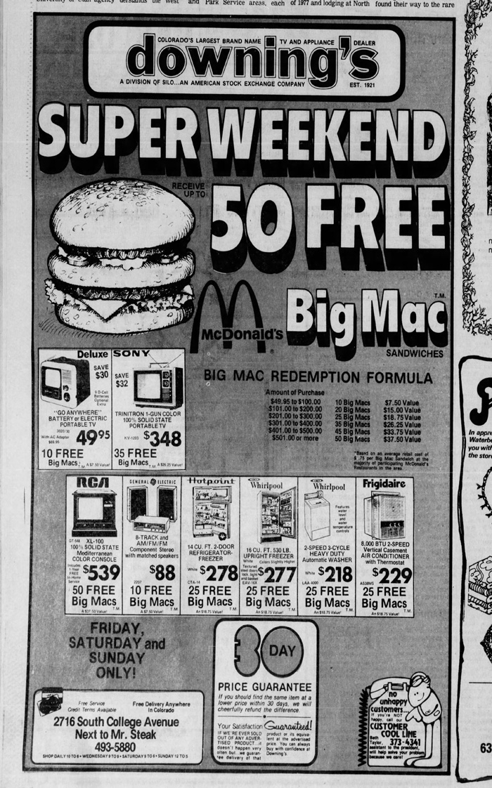 500 FREE BIG MACS