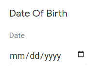 this form is use when we use to get the date from user