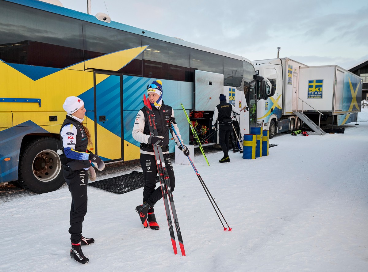 Equipo de Ski a Campo Traviesa de Suecia