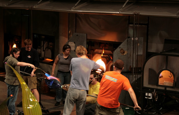 working glass at the Museum of Glass in Tacoma