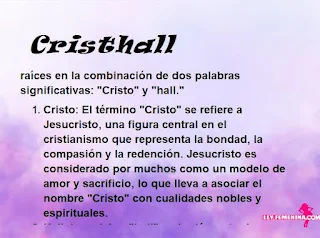 significado del nombre Cristhall