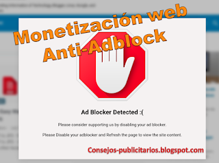 Monetización web anti Adblock