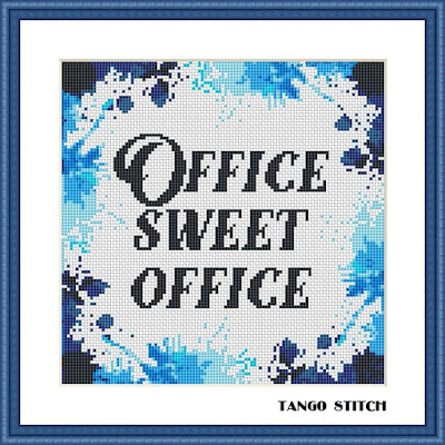 Office sweet office funny cross stitch pattern - Tango Stitch