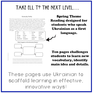 ESL strategies for Ukrainian students, ELL, ENL, Ukrainian English reading comprehension, close reading, reading comprehension, reading strategies