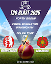 🔥 T20 Blast 2025 – North Group Showdown!