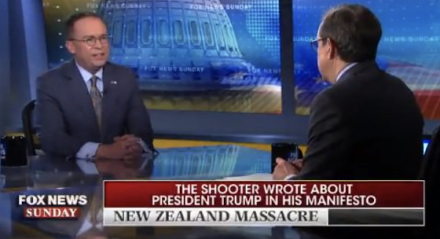 Watch WH Chief of Staff Mick Mulvaney DESTROYS Shameless Hack Chris Wallace for Editing Shooter’s Words to Falsely Indict Trump (VIDEO)