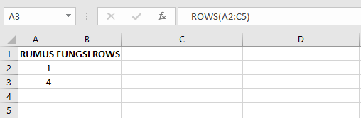 Fungsi ROWS: Kegunaan, Contoh, dan Langkah-Langkahnya di Excel