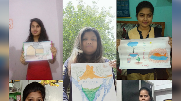 उड़ान वेलफ़ेयर ट्रस्ट व कलमतक की तरफ से हो रहे ऑनलाइन जागरूकता अभियान में हुआ जल संरक्षण पर हुई चित्रकला प्रतियोगिता