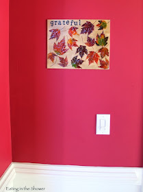 Using Mod Podge to preserve fall leaves for crafting with a toddler